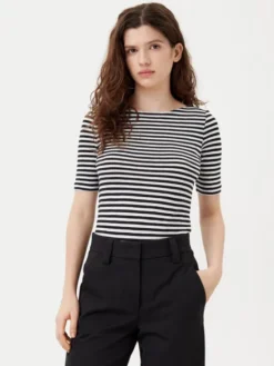 Marc O'Polo T-Shirt B01219651333 Czarny Regular Fit