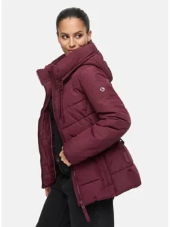 Marikoo Kurtka zimowa Himee Bordowy Regular Fit