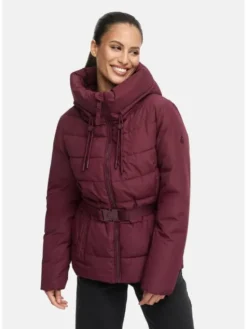 Marikoo Kurtka zimowa Himee Bordowy Regular Fit