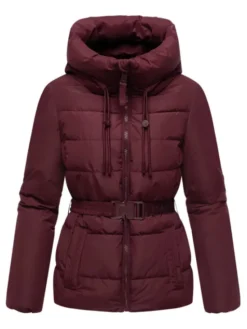 Marikoo Kurtka zimowa Himee Bordowy Regular Fit