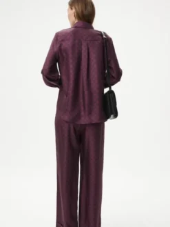 MARI PRETI Bluzka MONOGRAM M Bordowy Regular Fit