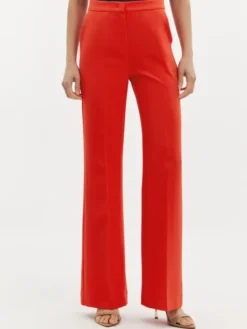 Maryley Spodnie materiałowe 24EB587/43FI Czerwony Relaxed Fit