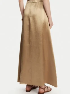 Max Mara Leisure Spódnica trapezowa Nuevo 2516101028 Beżowy Regular Fit