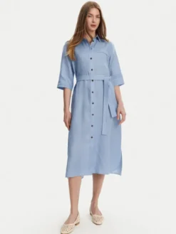 Max Mara Leisure Sukienka koszulowa Salute 2516221028 Błękitny Regular Fit