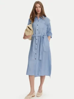 Max Mara Leisure Sukienka koszulowa Salute 2516221028 Błękitny Regular Fit