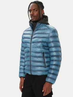 Milestone Kurtka skórzana MSHarvey 631068 60905 Niebieski Regular Fit