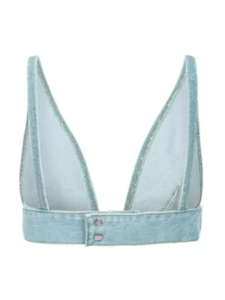 MissDenim Biustonosz top Denim Top Niebieski Basic Fit
