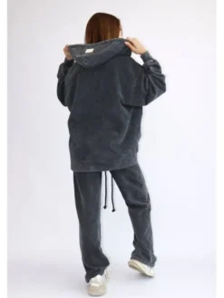 MissDenim Dres Double Belt Tracksuit Set Czarny Oversize