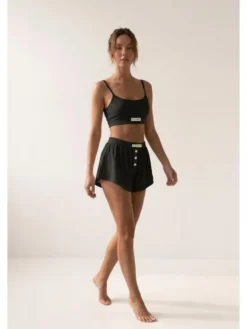 MissDenim Piżama Pajama Set Czarny Regular Fit