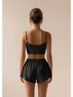 MissDenim Piżama Pajama Set Czarny Regular Fit