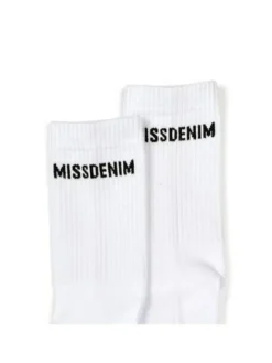 MissDenim Skarpety długie Front Biały