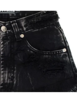 MissDenim Szorty jeansowe High Waist Szary Regular Fit