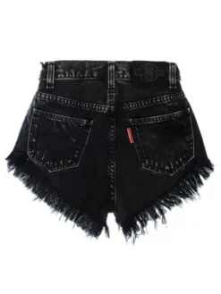 MissDenim Szorty jeansowe High Waist Szary Regular Fit