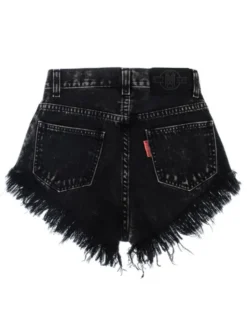 MissDenim Szorty jeansowe High Waist Szary Regular Fit