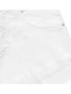 MissDenim Szorty jeansowe High Waist Biały Regular Fit