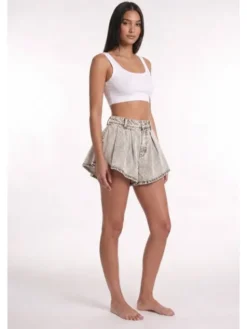 MissDenim Szorty jeansowe Skorts Szary jasny Regular Fit