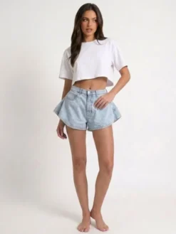 MissDenim Szorty jeansowe Skorts Niebieski Regular Fit