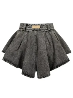 MissDenim Szorty jeansowe Skorts Szary Regular Fit