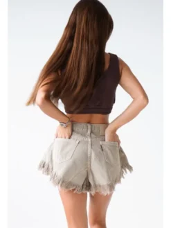MissDenim Szorty jeansowe Skorts Beżowy Regular Fit