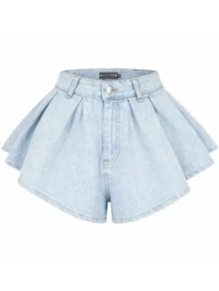 MissDenim Szorty jeansowe Skorts Niebieski Regular Fit