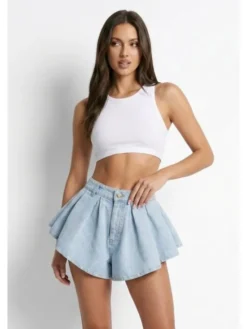 MissDenim Szorty jeansowe Skorts Niebieski Regular Fit