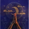 Moonholi Mata do ćwiczeń MAGIC TRAVEL Granatowy