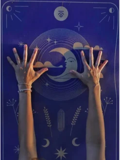 Moonholi Mata do ćwiczeń MAGIC TRAVEL Granatowy