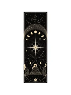 Moonholi Mata do ćwiczeń UNIVERSE TRAVEL Czarny