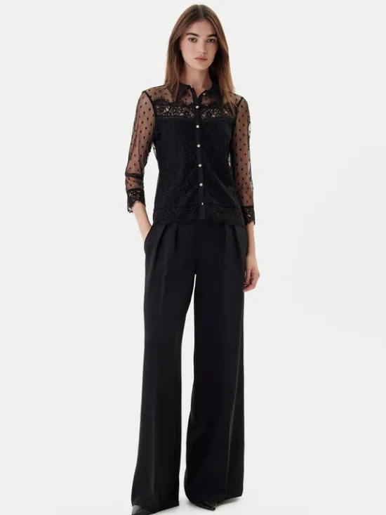 Morgan Bluzka 252-TEREZA Czarny Slim Fit