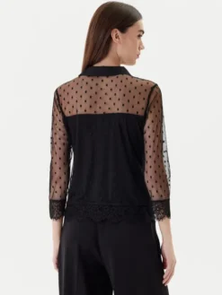 Morgan Bluzka 252-TEREZA Czarny Slim Fit