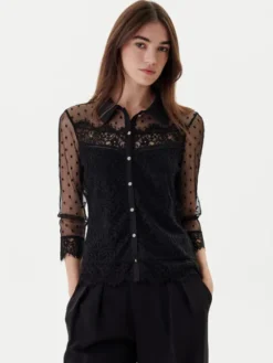 Morgan Bluzka 252-TEREZA Czarny Slim Fit