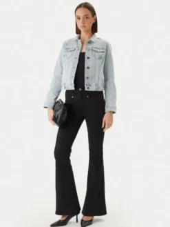 Morgan Kurtka jeansowa 231-VPOMI Niebieski Regular Fit