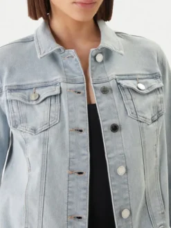Morgan Kurtka jeansowa 231-VPOMI Niebieski Regular Fit