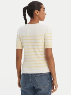 Morgan Sweter 251-MTERI Żółty Slim Fit