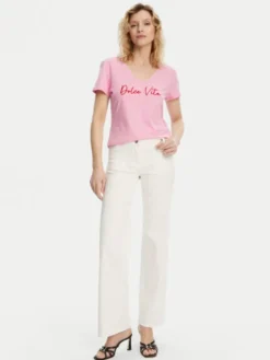 Morgan T-Shirt 251-DOLCE Różowy Regular Fit