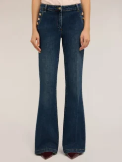 Motivi Jeansy P427Q304125N024 Niebieski Flare Fit