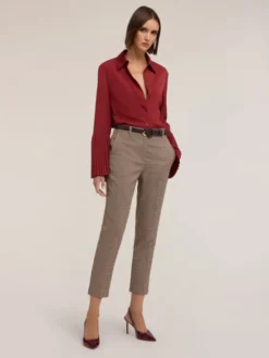Motivi Koszula 5272Q000868N036 Bordowy Regular Fit