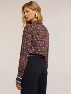 Motivi Koszula 5204Q000874N0Z4 Bordowy Regular Fit