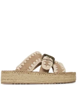 Mou Espadryle Jute sandal MU.SW641003A Różowy