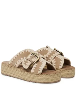 Mou Espadryle Jute sandal MU.SW641003A Różowy