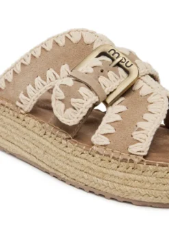 Mou Espadryle Jute sandal MU.SW641003A Różowy