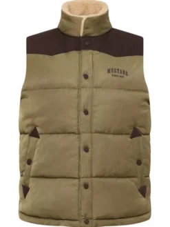 Mustang Kamizelka Dublin 1016901 Zielony Regular Fit