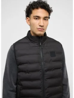 Mustang Kamizelka Style Dublin Czarny Regular Fit