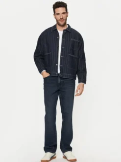Mustang Kurtka jeansowa Monowi 1015900 Granatowy Boxy Fit