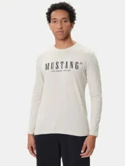 Mustang Longsleeve Asheville 1016873 Kremowy Regular Fit