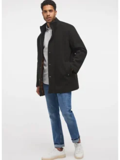 Mustang Płaszcz DAVID WINTER COAT Czarny Regular Fit