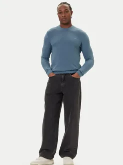 Mustang Sweter Elliot 1016844 Niebieski Regular Fit