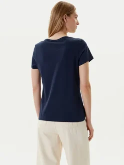Mustang T-Shirt Alma 1016155 Granatowy Regular Fit