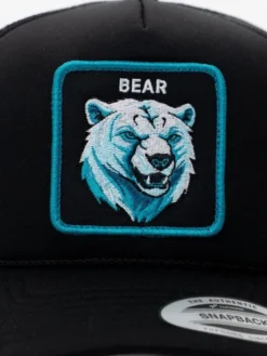 MyStars Czapka z daszkiem z Niedzwiedziem Miś Polar Bear Czarny