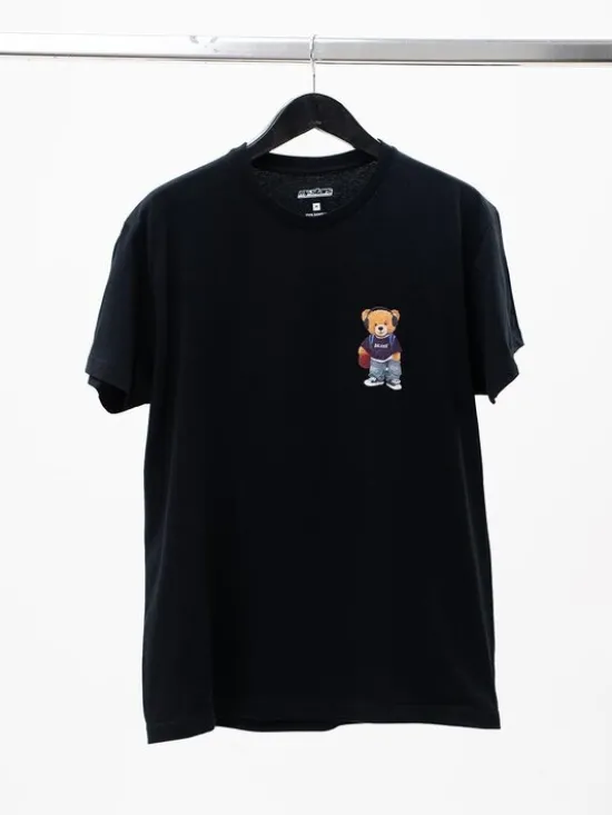 MyStars Komplet t-shirtów Zestaw 3 sztuki Chill Bear Misie Miśki Modne Czarny Regular Fit